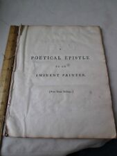 Letters,A POETICAL EPISTLE to EMINENT PAINTER,1779,Wm.HAYLEY & J.Thornton Death picture