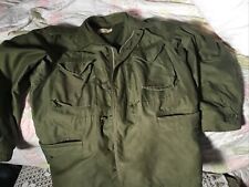 [RARE] VTG US ARMY COAT MANS WR SATEEN OLIVE GREEN 107 VIETNAM FIRST ARMY LARGE picture