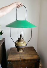 Antique P&A  General Store Hanging Oil Lamp w/ Huge Solid Tin Shade 33