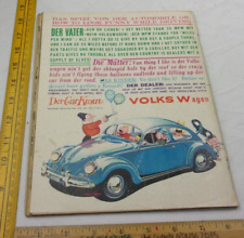 MAD Magazine #52 1960 Kelly Freas Cover VINTAGE VG Volkswagen beetle back cover picture