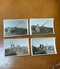 WW2 WWII Lot of 4 Anti-Air Gun Photos 50 Caliber Machine Gun Snapshots picture