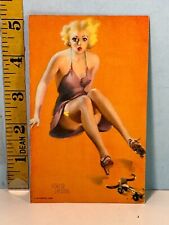 1940's Mutoscope Earl Moran Pinup Card 'Forced Landing' 💥 picture