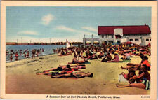 Postcard BEACH SCENE Fairhaven Massachusetts MA AK5942 picture