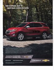 print ad CHEVROLET EQUINOX car magazine paper photo page clipping 2018 - SPANISH picture