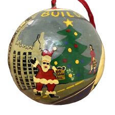 Vintage Bloomingdale's Hand Painted Christmas Ornament Chicago Wrigley Building picture