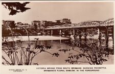 Postcard RPPC Victoria Bridge from South Brisbane Australia  picture