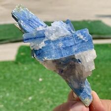 137G Rare Natural beautiful Blue KYANITE with Quartz Crystal Specimen Rough picture