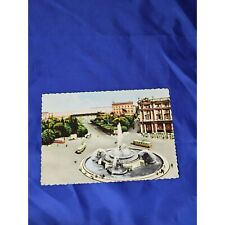 Rome Esedra Fountain and Termini Station Postcard Chrome Divided Scalloped Edges picture