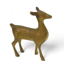Vintage MCM Brass Deer Doe Figurine picture