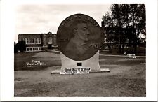Real Photo Postcard World's Largest Penny in Woodruff, Wisconsin picture