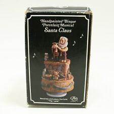 VIntage Santa Claus Workbench Spinning Musical Figure Play's 