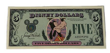 1987-A Block. $5 Disney Dollars. First Edition. Goofy. picture