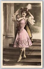 Reutlinger Paris Folies Bergere Theatre Ballet Dancer “Musz”~Tinted RPPC picture