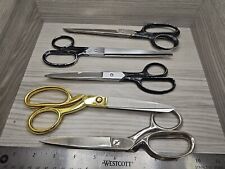 Mixed Lot of 5 Vintage Metal Scissors 3 USA Made Clauss, Dura Chrome, Vebros  picture