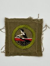 Merit Badge Type A ROWING Issued 1933 Final Year Of Squares RARE picture