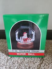 Vintage Trim A Home Kmart Christmas Water Ball Dome Snow Globe Santa Holiday Red picture