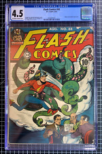 FLASH COMICS #44 (CGC 4.5) DC COMICS 1943 GOLDEN AGE  - HITLER & GOEBBELS APP picture