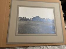 Antique Mounted 10 x 12” Photo: Farm Scene with Windmill in the Background picture