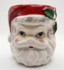 Vintage RUBENS Santa Head Christmas Holiday Ceramic Planter Vase picture