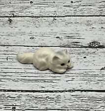 Vintage Miniature Sitting WHITE PERSIAN CAT Porcelain Figurine MCM Japan 2