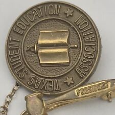 Texas Student Education Association President Pin Vintage Dangle picture