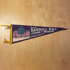 Vintage 1950s Baseball Hall of Fame Cooperstown NY 9x26 Felt Pennant Flag picture