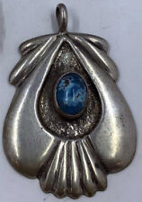 Excellent Find Zuni attributed Horace Iule Cast Pendant Natural Turquoise picture