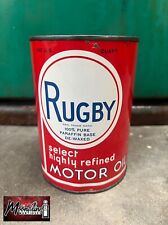 1950’s RUGBY Motor Oil Can 1 qt. - Gas & Oil picture