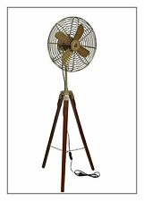 Vintage Style Brass Antique Tripod Fan With Stand Nautical Floor Fan Home Decor picture