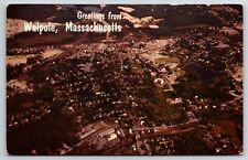 Walpole Massachusetts MA Aerial View Chrome Postcard picture