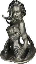 Ebros Aged Bronze Resin Seductive Siren of The Seas Mermaid in Fishnets Statue N picture
