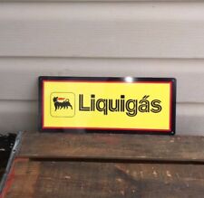Agip Liquigas Metal Sign Oil Gas Ferrari Italian Racing Garage Shop 5x12 50121 picture