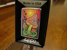 MAGIC MUSHROOMS PSYCHEDELIC ZIPPO LIGHTER MINT IN BOX picture