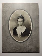 Antq Mounted Photo Beautiful Woman Portrait Mandeville Lowville NY IDd Babcock picture