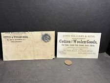 Victorian Cover & Trade Card, John Williams Cotton & Woolen Goods, Philadelphia picture