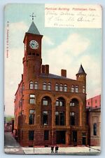 Middletown Connecticut CT Postcard Municipal Building Exterior View 1905 Vintage picture
