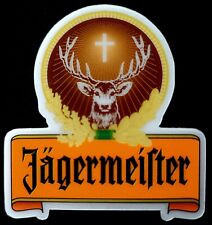 JAGERMEISTER STICKER “ORANGE CROSS” 2 3/8 X 2 1/2” GLOSSY THICK WATERPROOF USE  picture