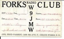 QSL  1938 Grand Forks  North  Dakota  radio card picture