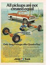 1974 Jeep Pickup Truck with Quadra-Trac in Desert art Vintage Ad  picture