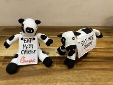 ✅Chick Fil-A ✅6” Cow Plush Toys ✅Lot Of 2 ✅ Eat Mor Chikin Stuffed Animals😍😍😍 picture