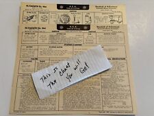 AEA Tune-Up Chart System 1941 Plymouth Six Model P-11 And P-12 picture