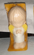 Vintage Suni 60-80's?  Girl Angel (yellow wige)Christmas Holiday Candle freeship picture