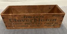 Vintage Cheese Box Wooden  Armours Cloverbloom Process Color American 5 lb picture