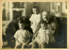 Selle & Kuntze, Germany, Kaiser Wilhelm II and children vintage silver print.   picture