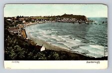 Scarborough England, South Bay Scenic View, Antique, Vintage Souvenir Postcard picture