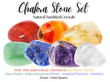Wholesale Bulk Lot: 10 Sets 7 Chakra Tumbled Stones Kits Instructions & Pouches picture