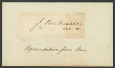 JULIUS ROCKWELL (1805-1888) autograph cut | Massachusetts Senator - signed picture