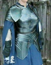 18GA SCA Steel Medieval Half Body Dark Lady Plate Armor Suit Cuirass & Puldrons picture
