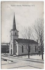 Wellsbridge, New York, Vintage Postcard View of Baptist Church, 1909 picture