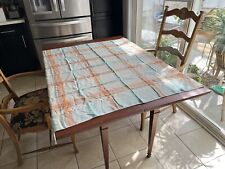 Vintage Plaid Tablecloth Pastel Easter 52 X 50” Lightweight Cotton  picture